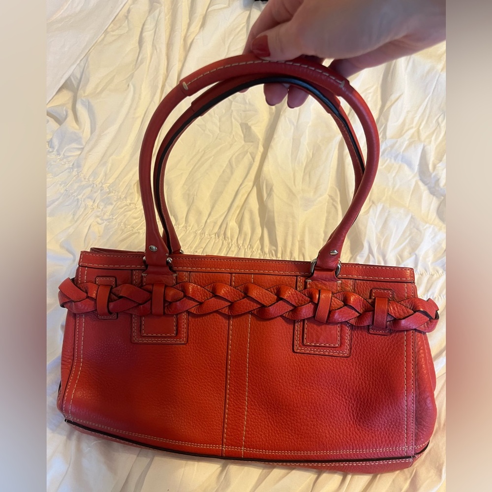 Coach burnt orange leather handbag - Picture 5 of 7